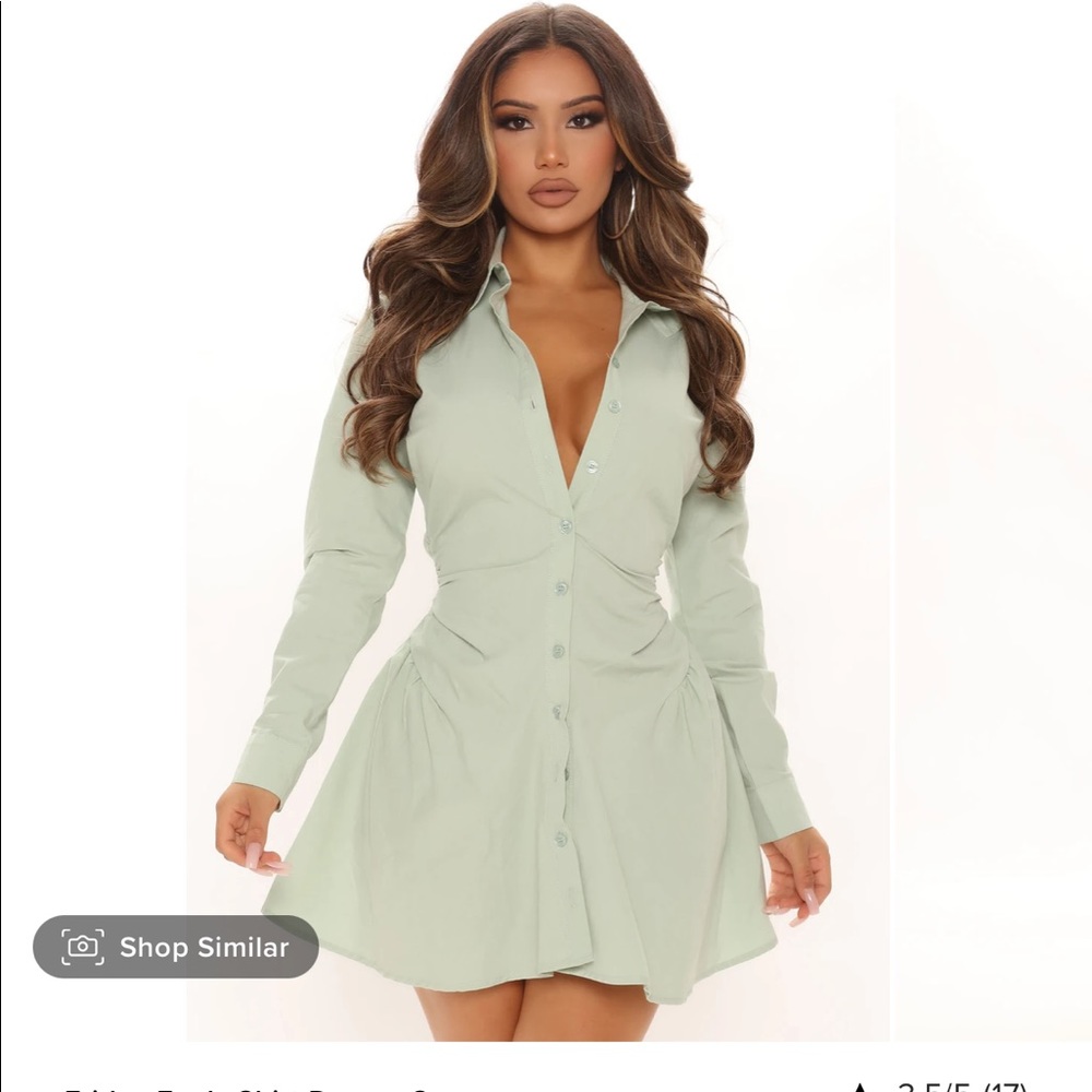 FN sage shirt dress
